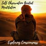 Meditating in the desert at sunset.